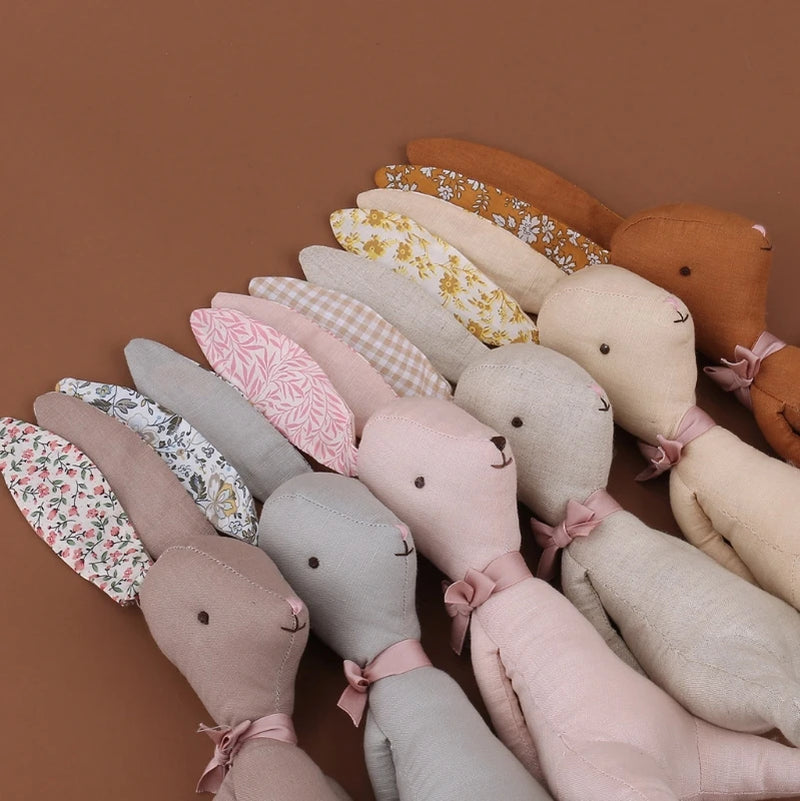 Baby Kawaii Bunny Plush Rabbit Dolls Soft Newborn Sleeping Plush Toy Baby Appease Toy Rabbit Easter Gift Stuffed Toys for Girls