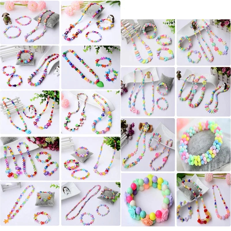 24 Grid DIY Handmade Beads Toys for Children with Accessory Set Girl Weaving Bracelet Jewelry Making Toys Creative Children Gift
