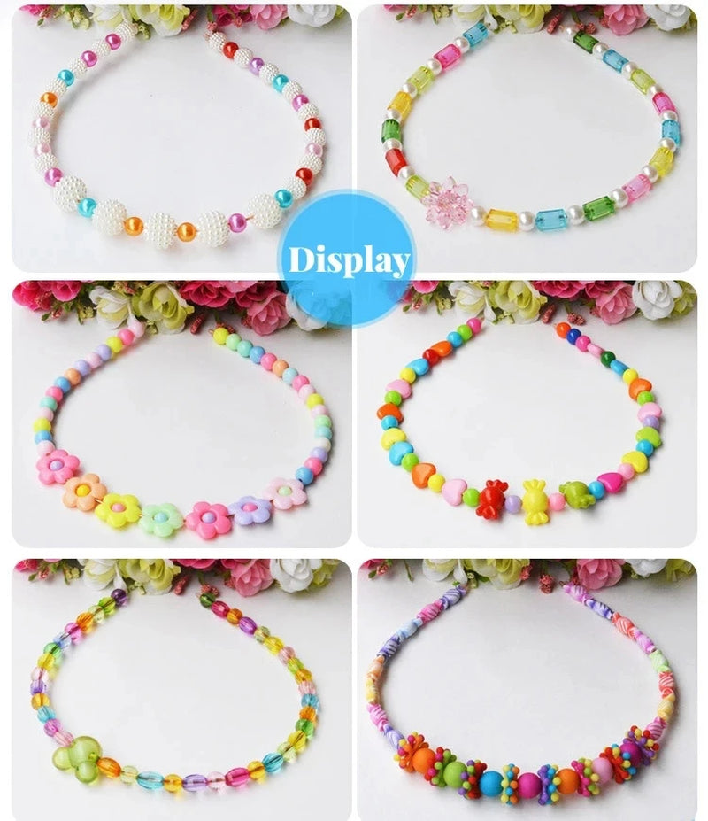 24 Grid DIY Handmade Beads Toys for Children with Accessory Set Girl Weaving Bracelet Jewelry Making Toys Creative Children Gift