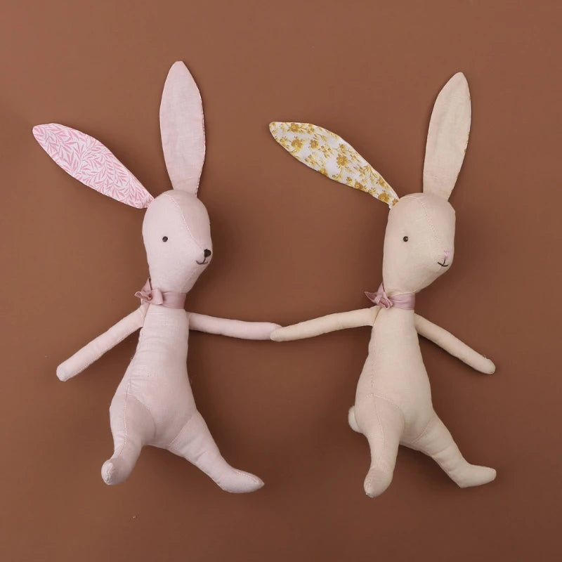 Baby Kawaii Bunny Plush Rabbit Dolls Soft Newborn Sleeping Plush Toy Baby Appease Toy Rabbit Easter Gift Stuffed Toys for Girls