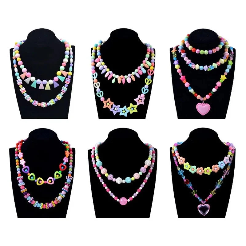 24 Grid DIY Handmade Beads Toys for Children with Accessory Set Girl Weaving Bracelet Jewelry Making Toys Creative Children Gift