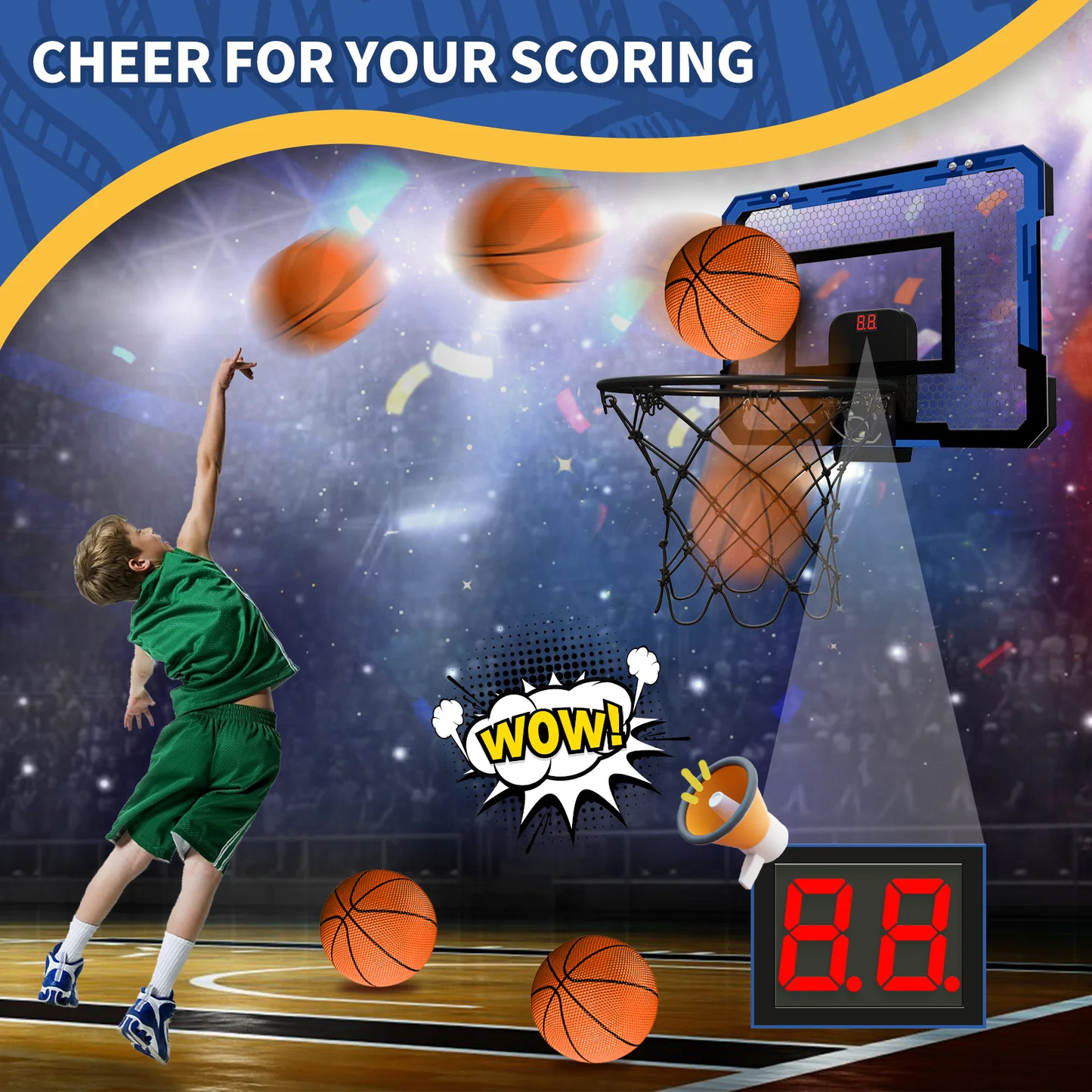 Electric Scoring Basketball Hoop