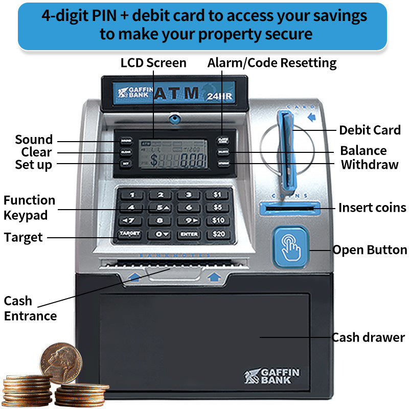 Kids ATM Piggy Bank